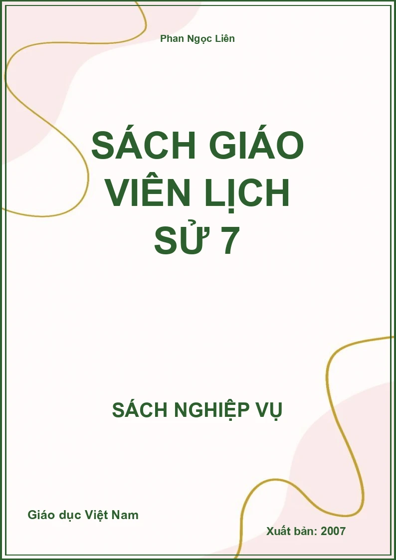 Sách Giáo Viên Lịch Sử 7