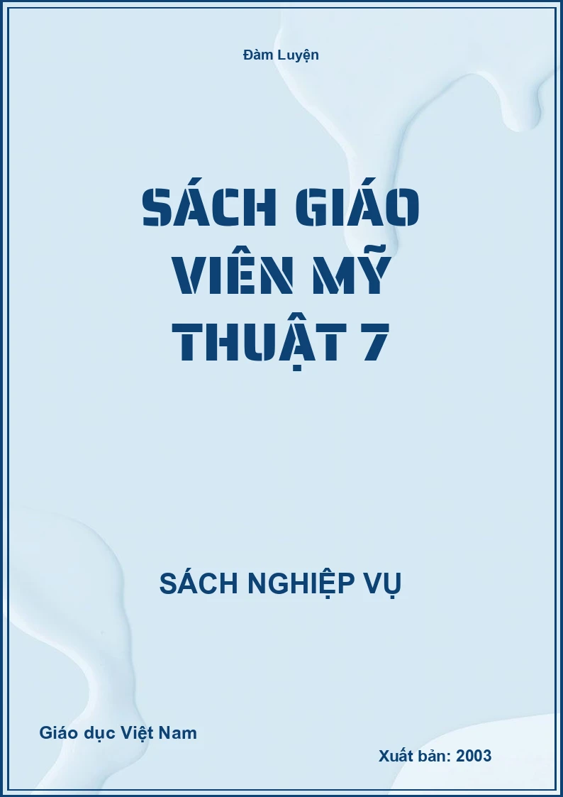 Sách Giáo Viên Mỹ Thuật 7