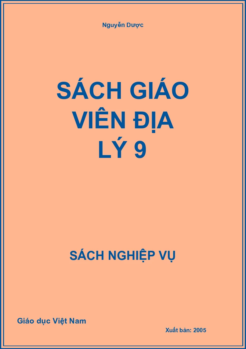 Sách Giáo Viên Địa Lý 9
