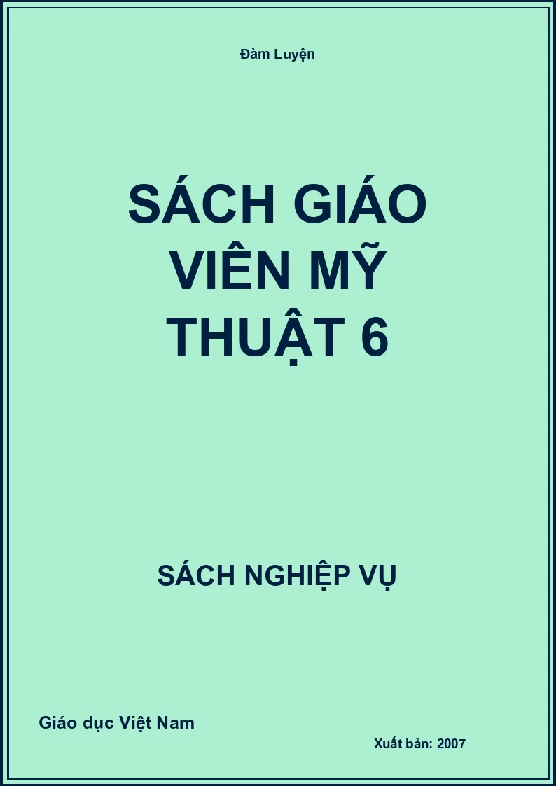 Sách Giáo Viên Mỹ Thuật 6