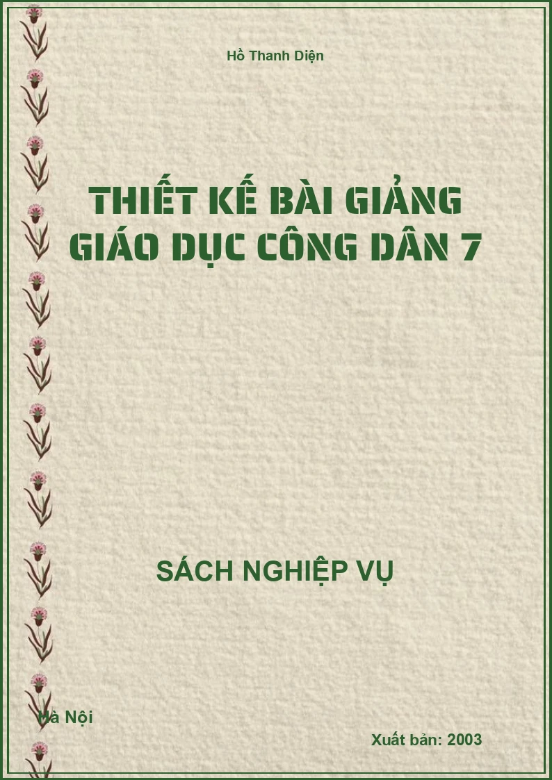 Thiết Kế Bài Giảng Giáo Dục Công Dân 7