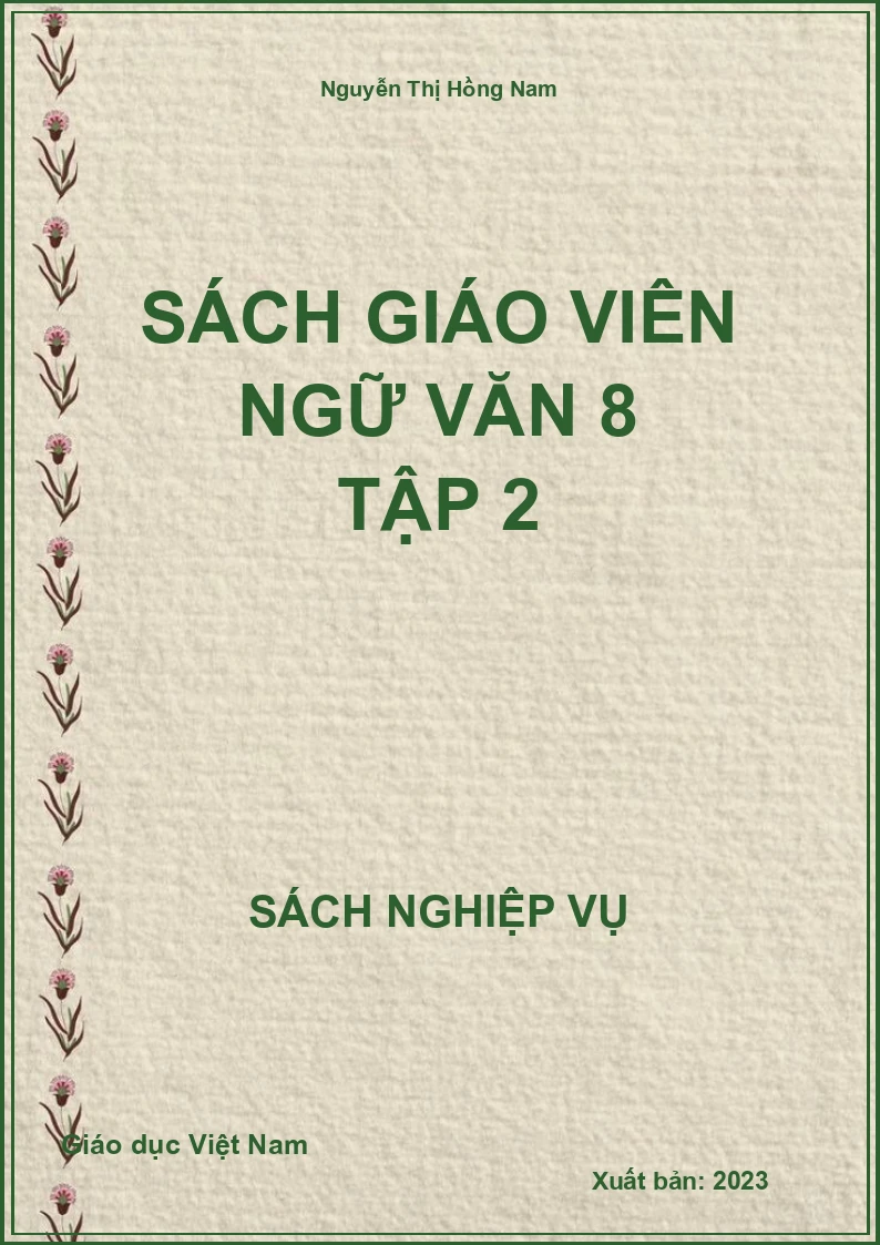 Sách Giáo Viên Ngữ Văn 8 Tập 2