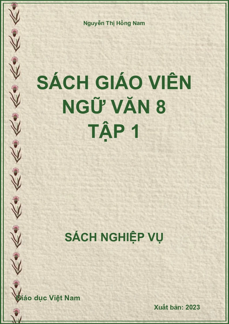 Sách Giáo Viên Ngữ Văn 8 Tập 1