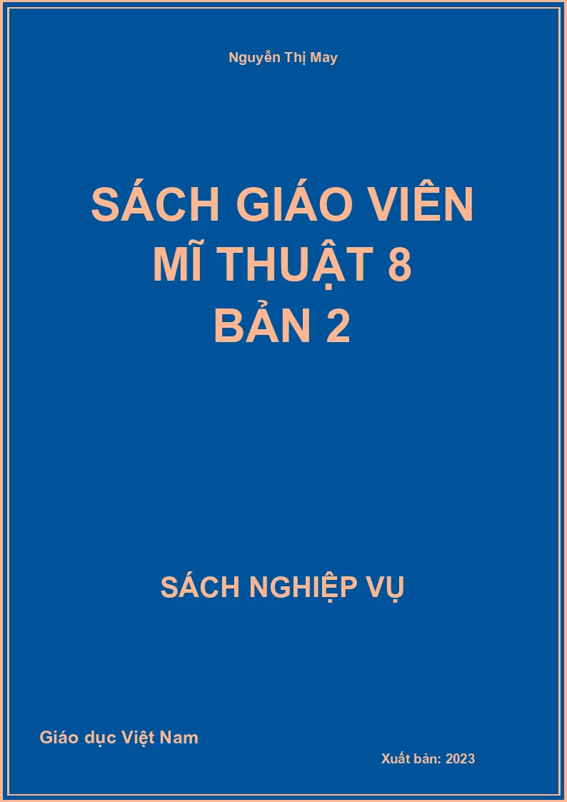 Sách Giáo Viên Mĩ Thuật 8 Bản 2