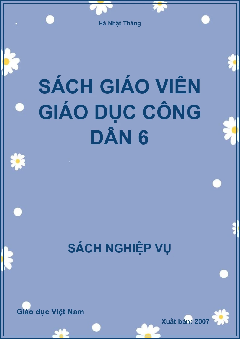 Sách Giáo Viên Giáo Dục Công Dân 6