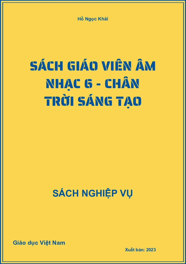 Sách giáo viên Âm nhạc 6 - Chân Trời Sáng Tạo