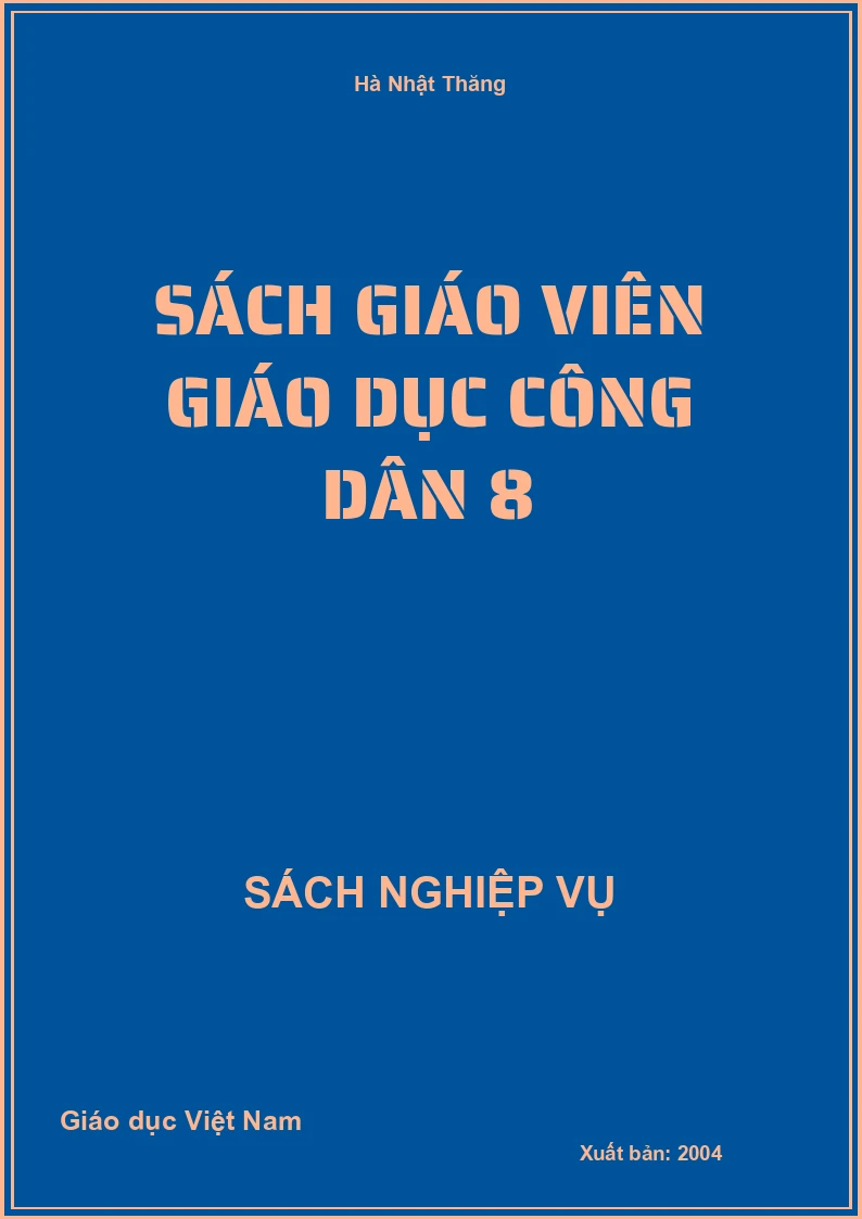 Sách Giáo Viên Giáo Dục Công Dân 8