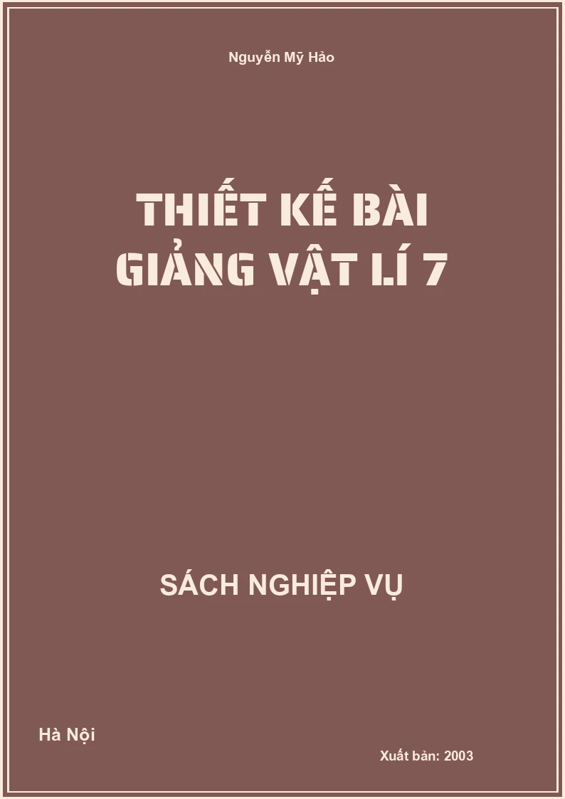 Thiết Kế Bài Giảng Vật Lí 7