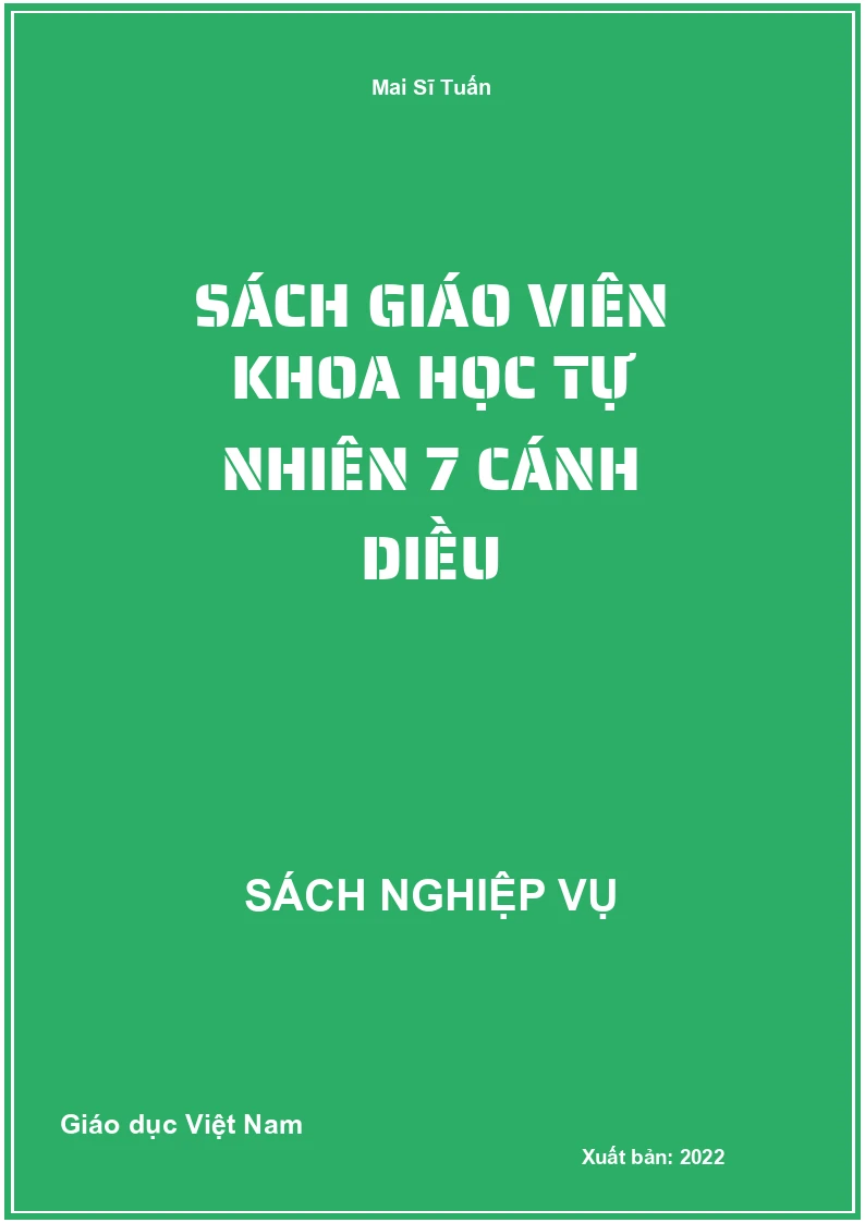 Sách giáo viên Khoa học tự nhiên 7 Cánh Diều