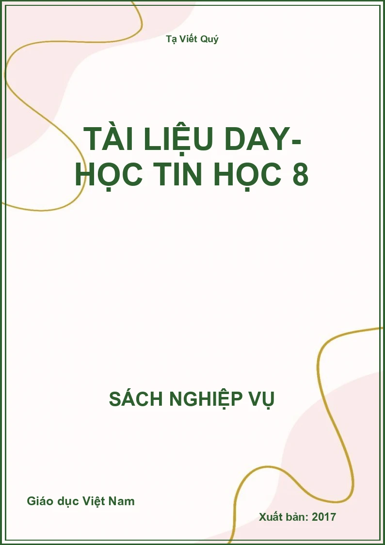 Tài Liệu Day- Học Tin Học 8