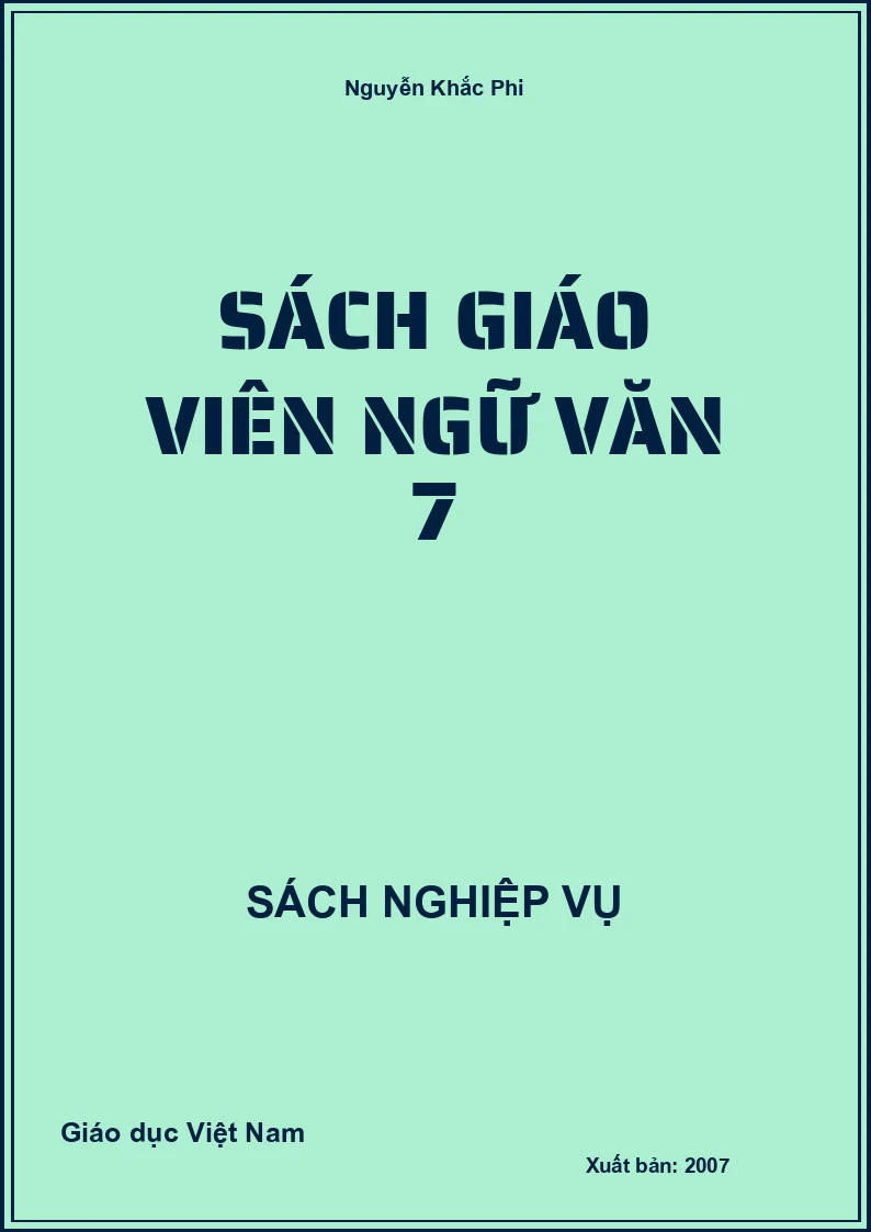 Sách Giáo Viên Ngữ Văn 7