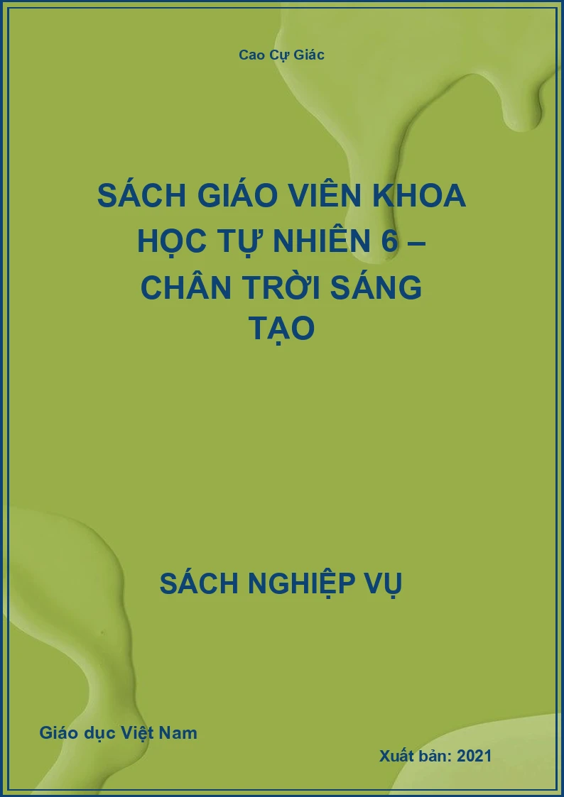 Sách giáo viên Khoa Học Tự Nhiên 6 – Chân Trời Sáng Tạo