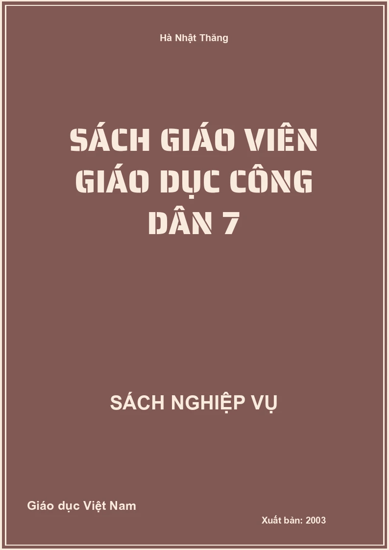 Sách Giáo Viên Giáo Dục Công Dân 7