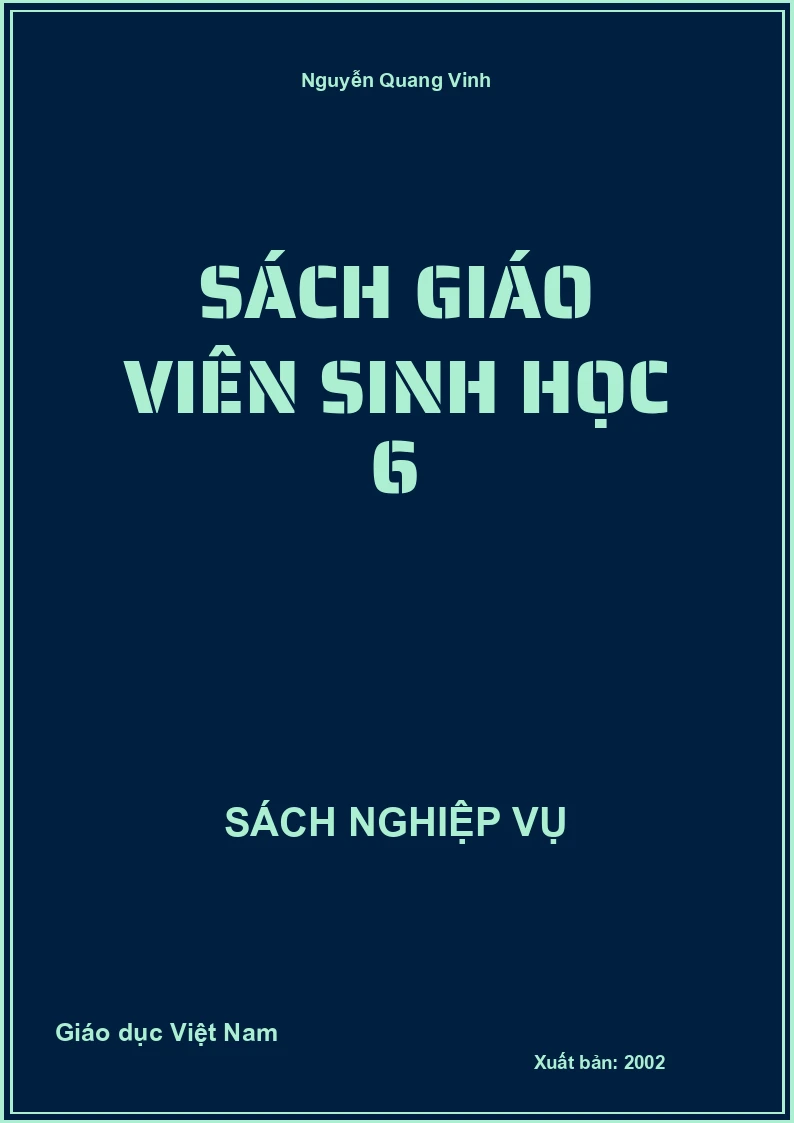 Sách Giáo Viên Sinh Học 6