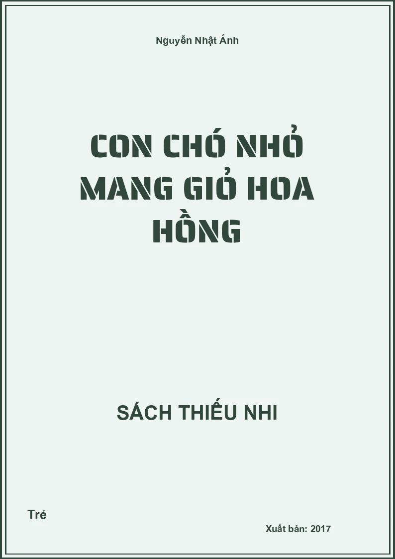 Con Chó Nhỏ Mang Giỏ Hoa Hồng