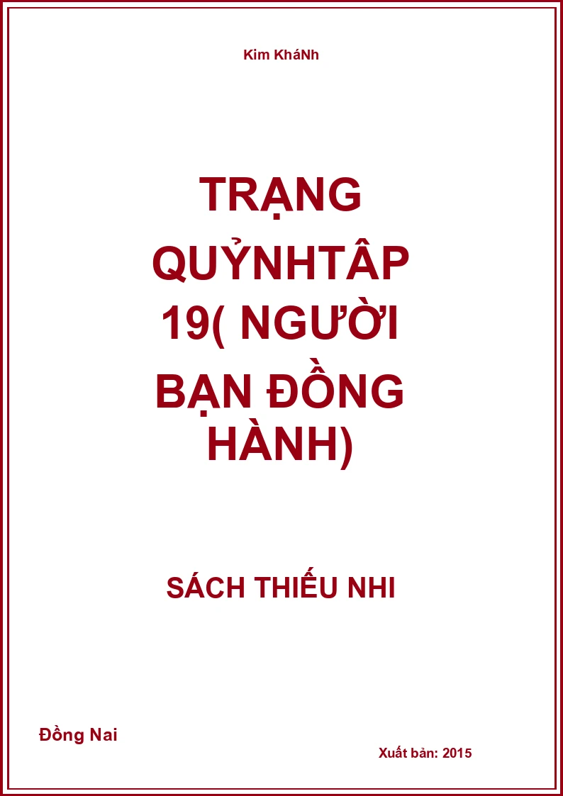 Trạng Quỷnh Tập 19( NgườI BạN Đồng Hành)