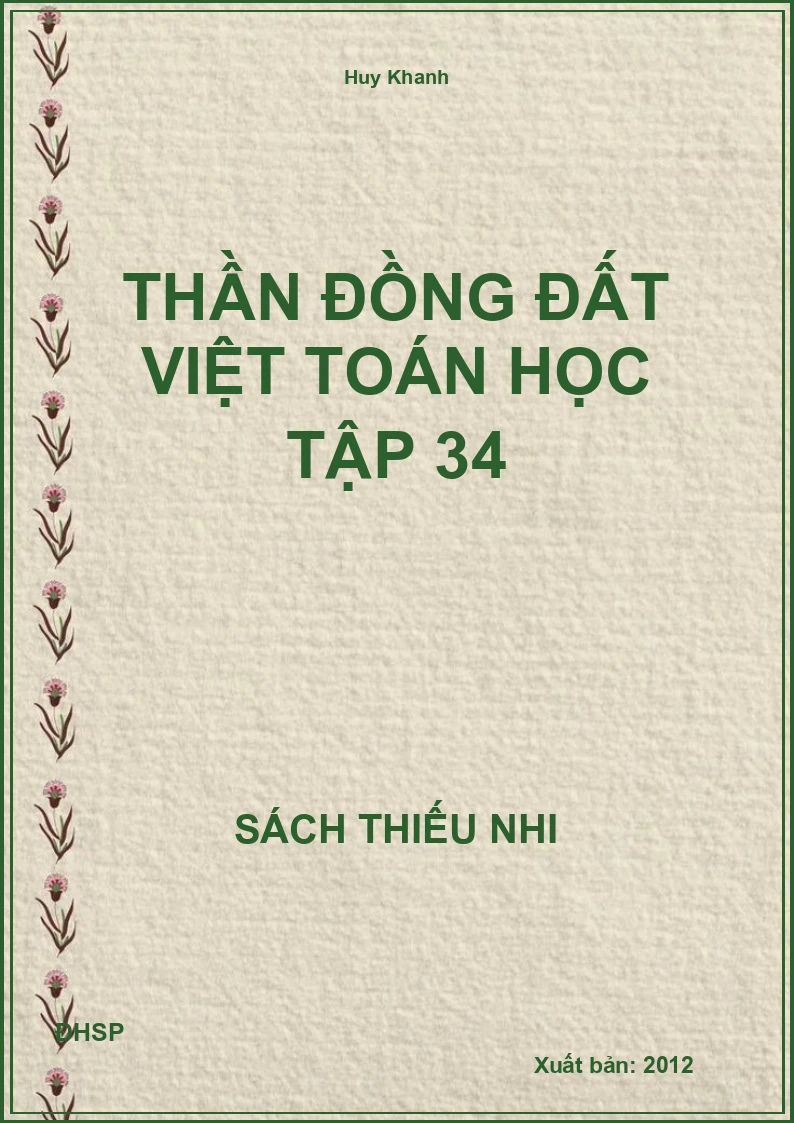 Thần Đồng Đất Việt Toán Học Tập 34