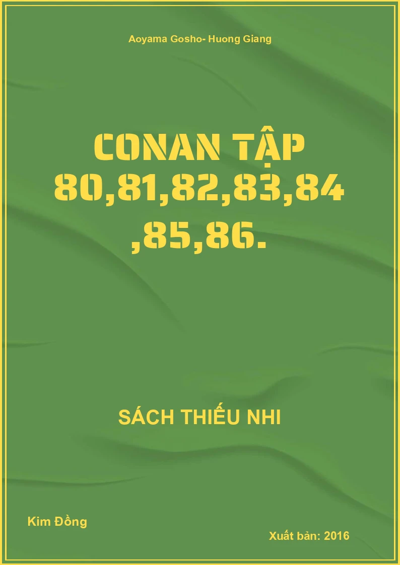 Conan Tập 80,81,82,83,84,85,86.