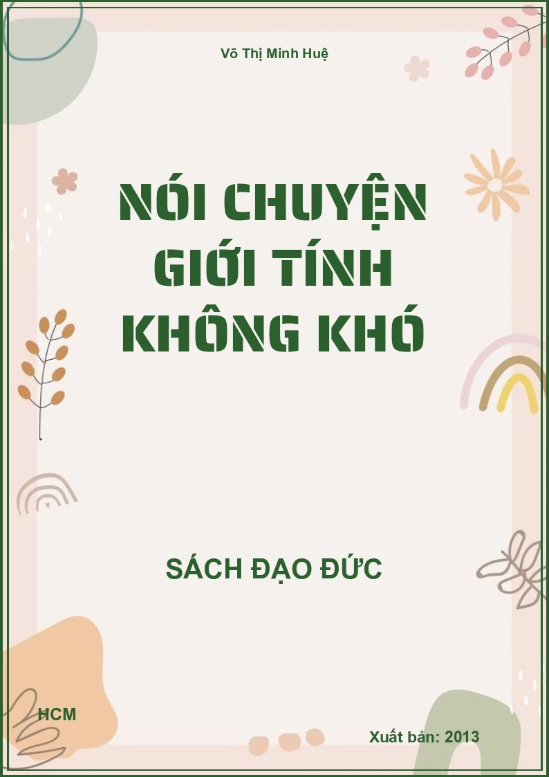 Nói Chuyện Giới Tính Không Khó