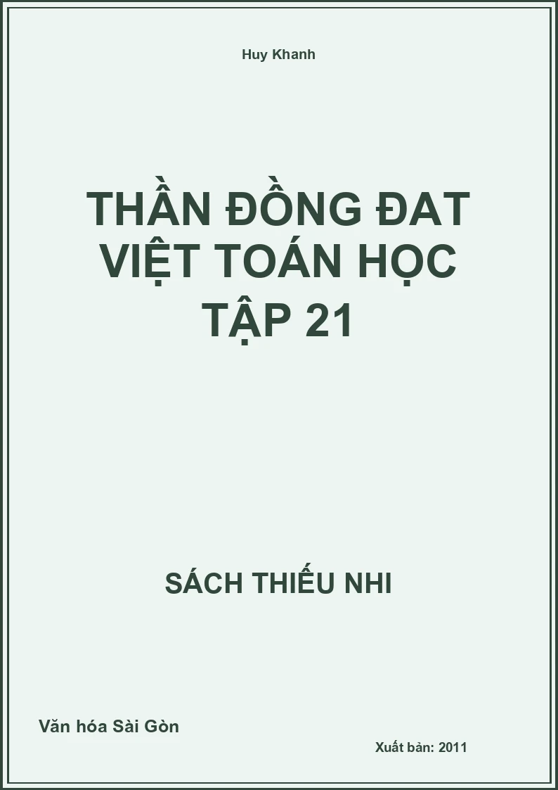 Thần Đồng Đat Việt Toán Học Tập 21