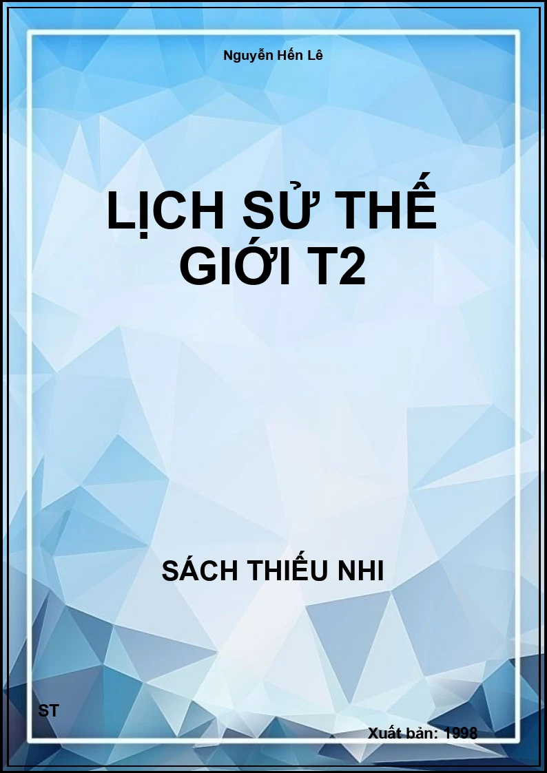 Lịch Sử Thế Giới T2