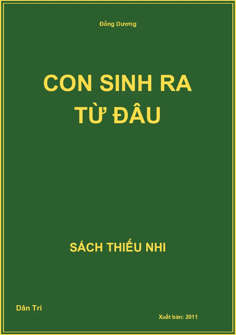 Con Sinh Ra Từ Đâu