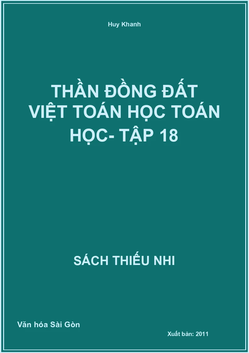 Thần Đồng Đất Việt Toán Học Toán Học- Tập 18