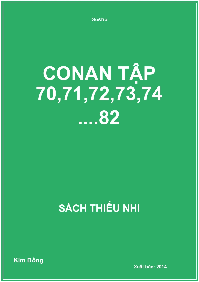 Conan Tập 70,71,72,73,74....82