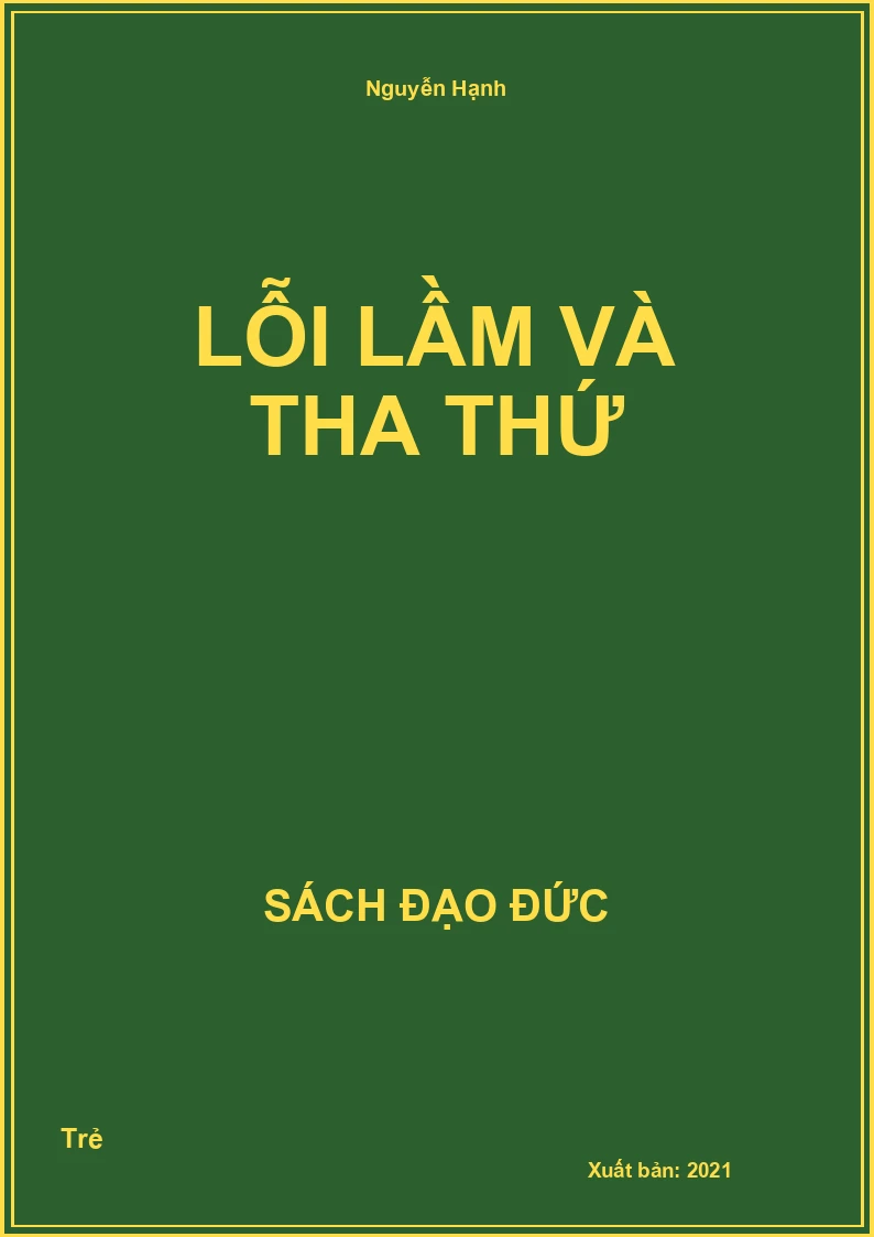 Lỗi Lầm Và Tha Thứ