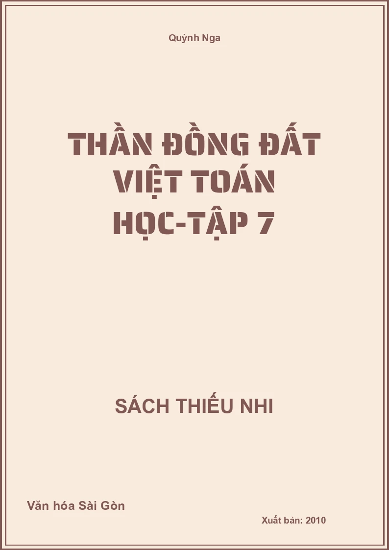Thần Đồng Đất Việt Toán Học-Tập 7