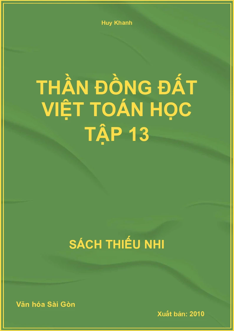 Thần Đồng Đất Việt Toán Học Tập 13