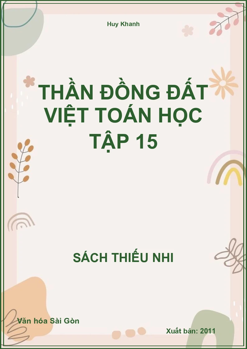 Thần Đồng Đất Việt Toán Học Tập 15