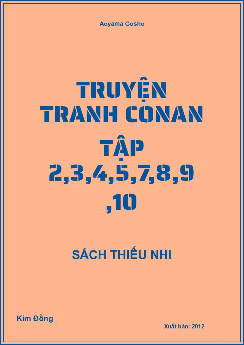 Truyện Tranh Conan Tập 2,3,4,5,7,8,9,10