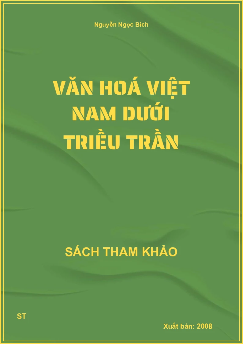 Văn Hoá Việt Nam Dưới Triều Trần
