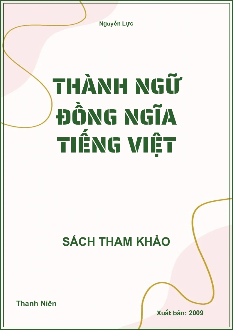 Thành Ngữ Đồng Ngĩa Tiếng Việt