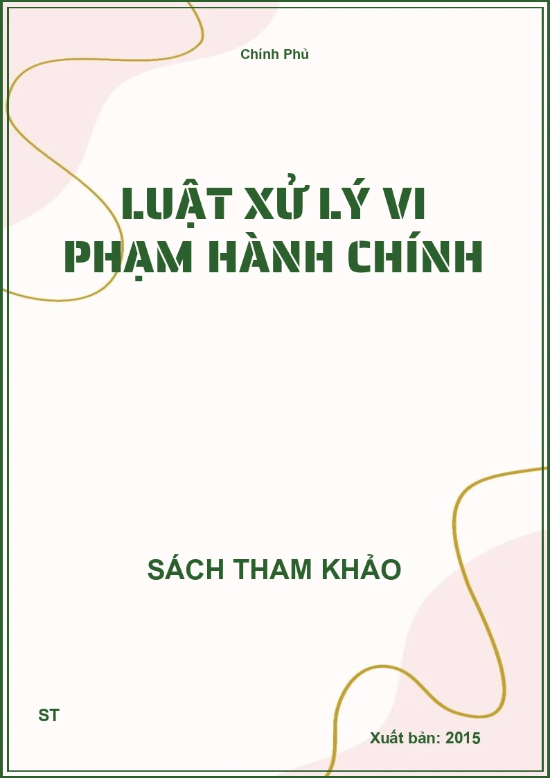 Luật Xử Lý Vi Phạm Hành Chính