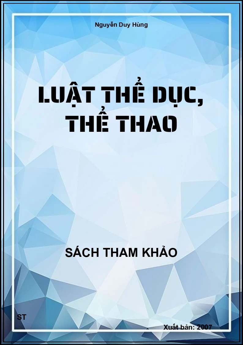 Luật Thể dục, thể thao