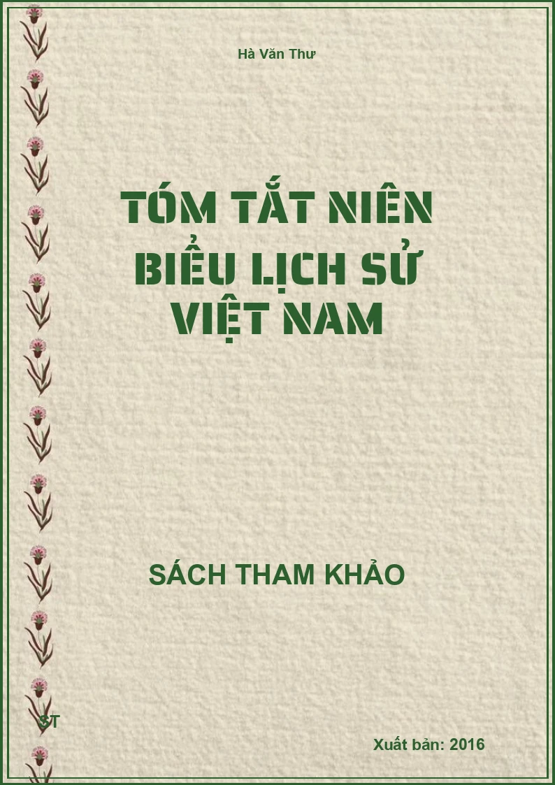 Tóm Tắt Niên Biểu Lịch Sử Việt Nam