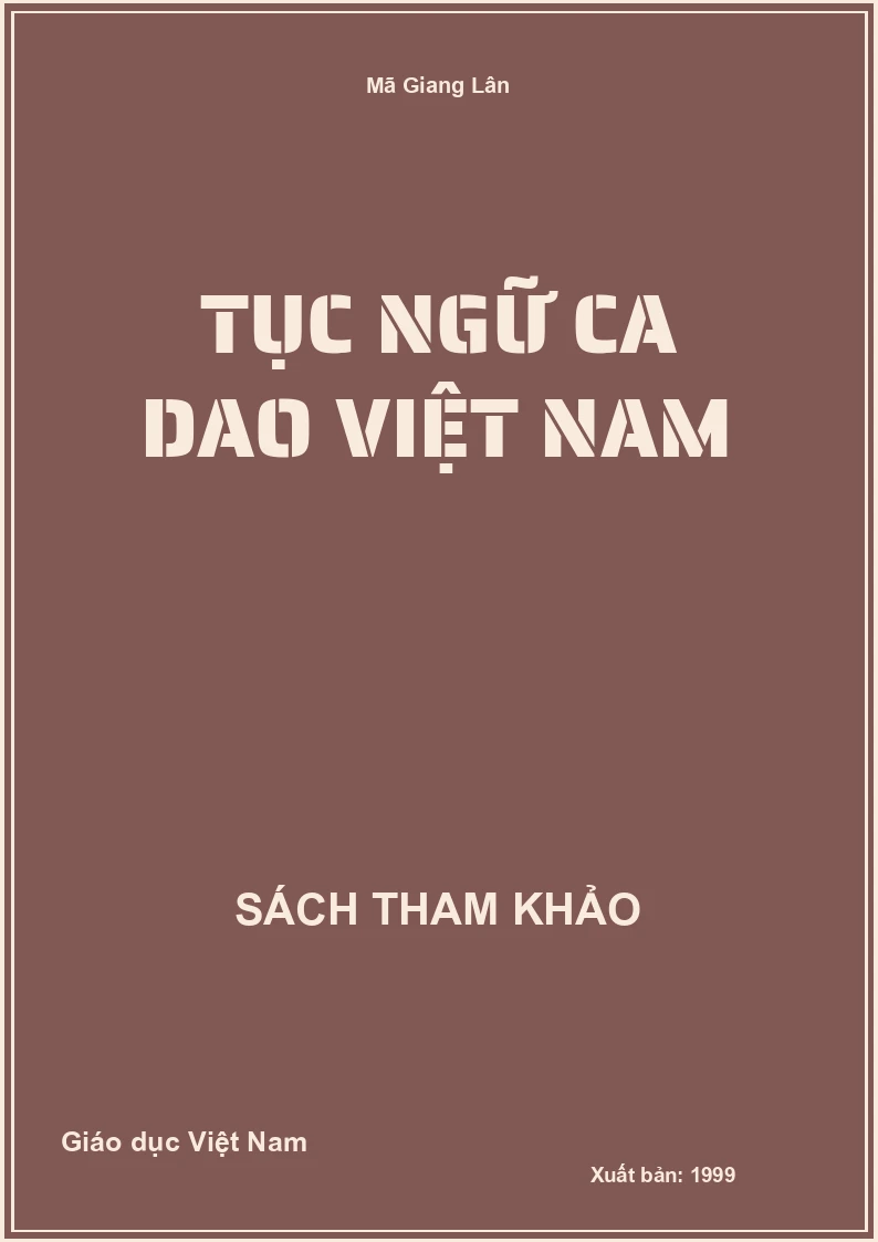 Tục Ngữ Ca Dao Việt Nam