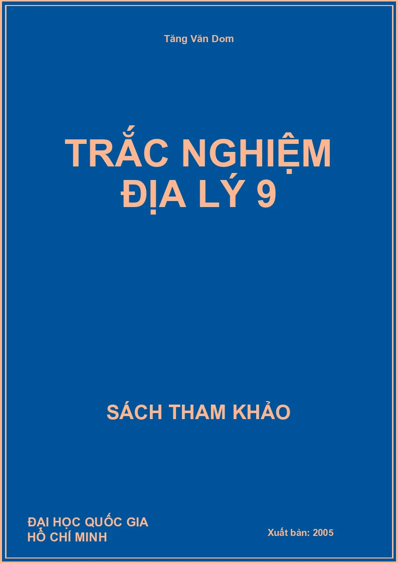 Trắc Nghiệm Địa Lý 9
