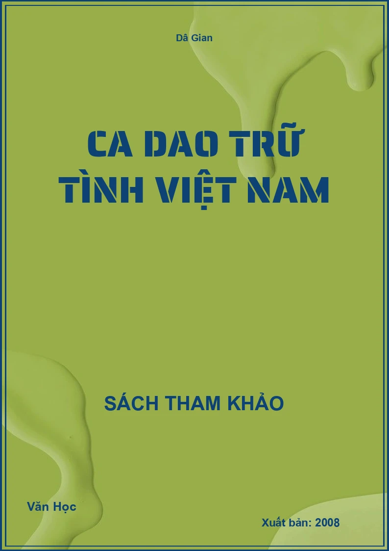 Ca Dao Trữ Tình Việt Nam