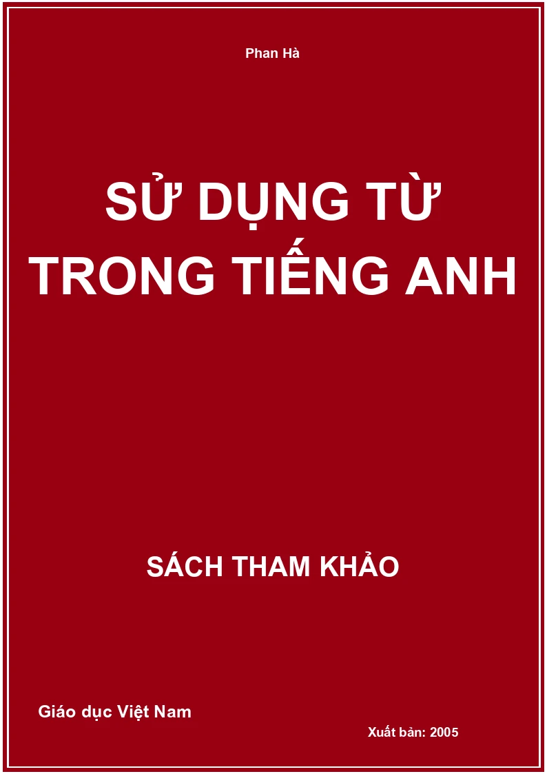 Sử Dụng Từ Trong Tiếng Anh