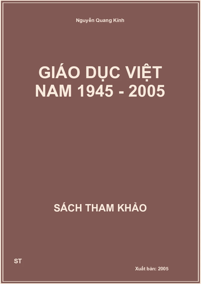 Giáo Dục Việt Nam 1945 - 2005