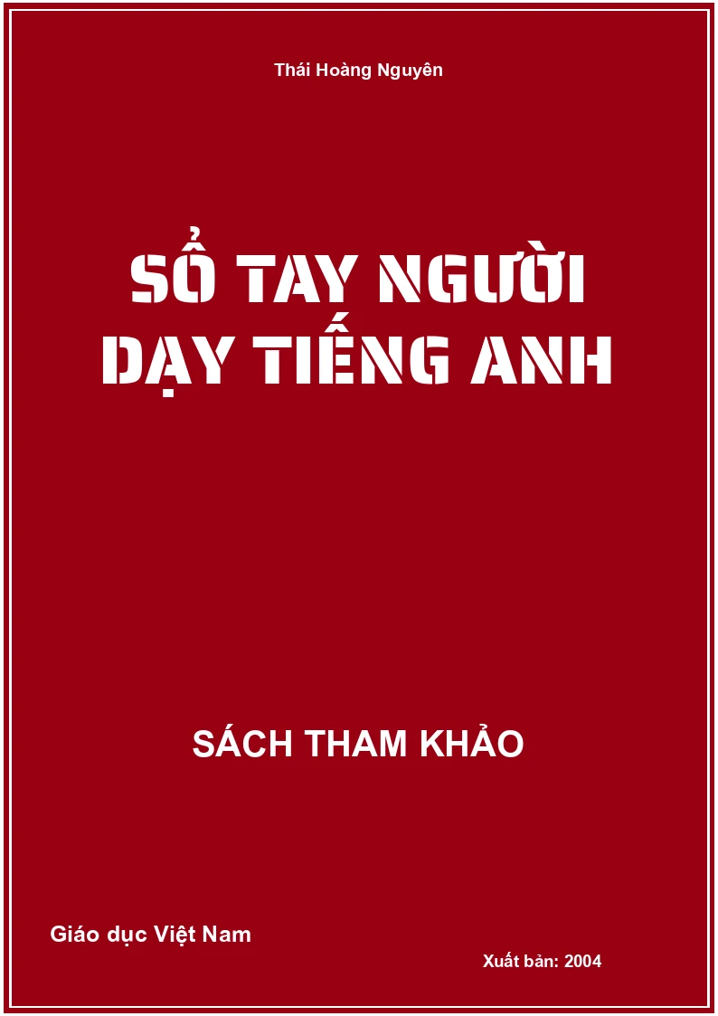 Sổ Tay Người Dạy Tiếng Anh