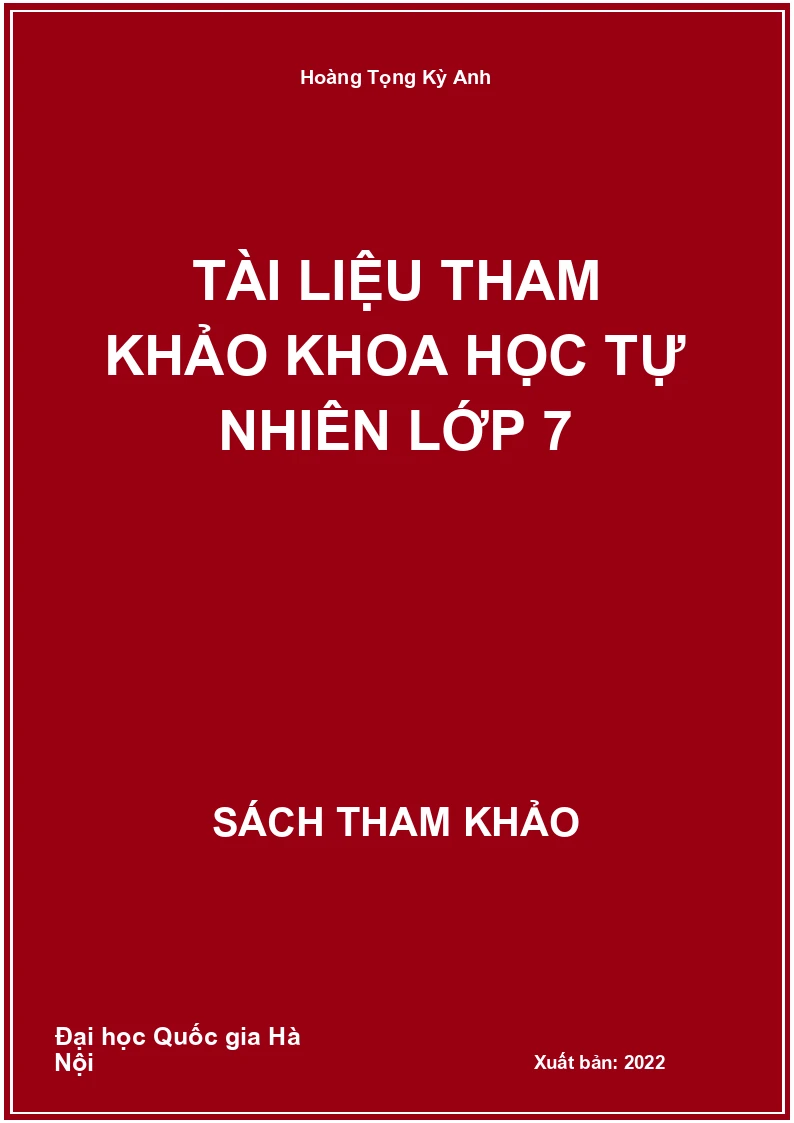 Tài liệu tham khảo Khoa học tự nhiên lớp 7