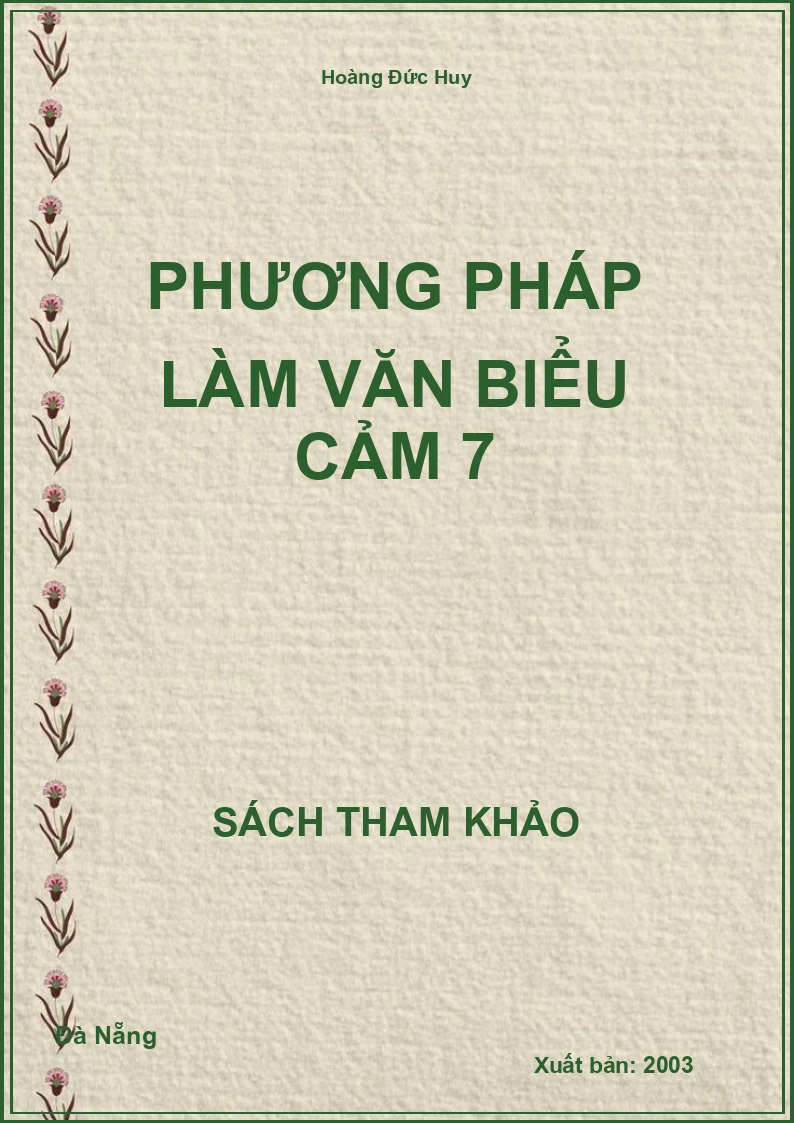 Phương Pháp Làm Văn Biểu Cảm 7