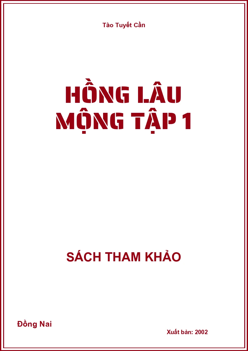 Hồng Lâu Mộng Tập 1