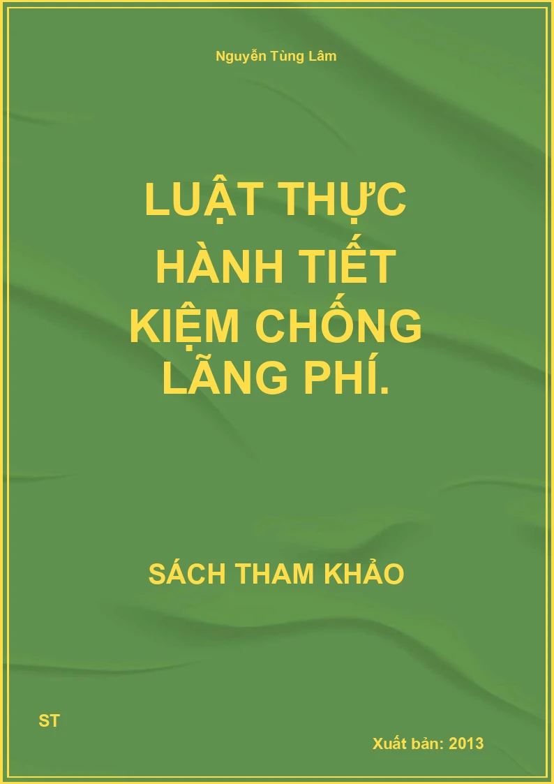 Luật Thực Hành Tiết Kiệm Chống Lãng Phí.