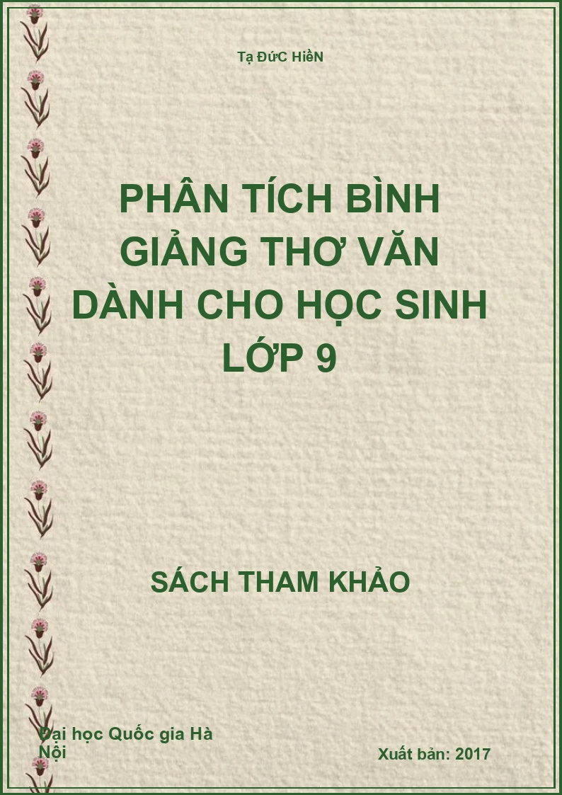 Phân Tích Bình Giảng Thơ Văn Dành Cho Học Sinh LớP 9