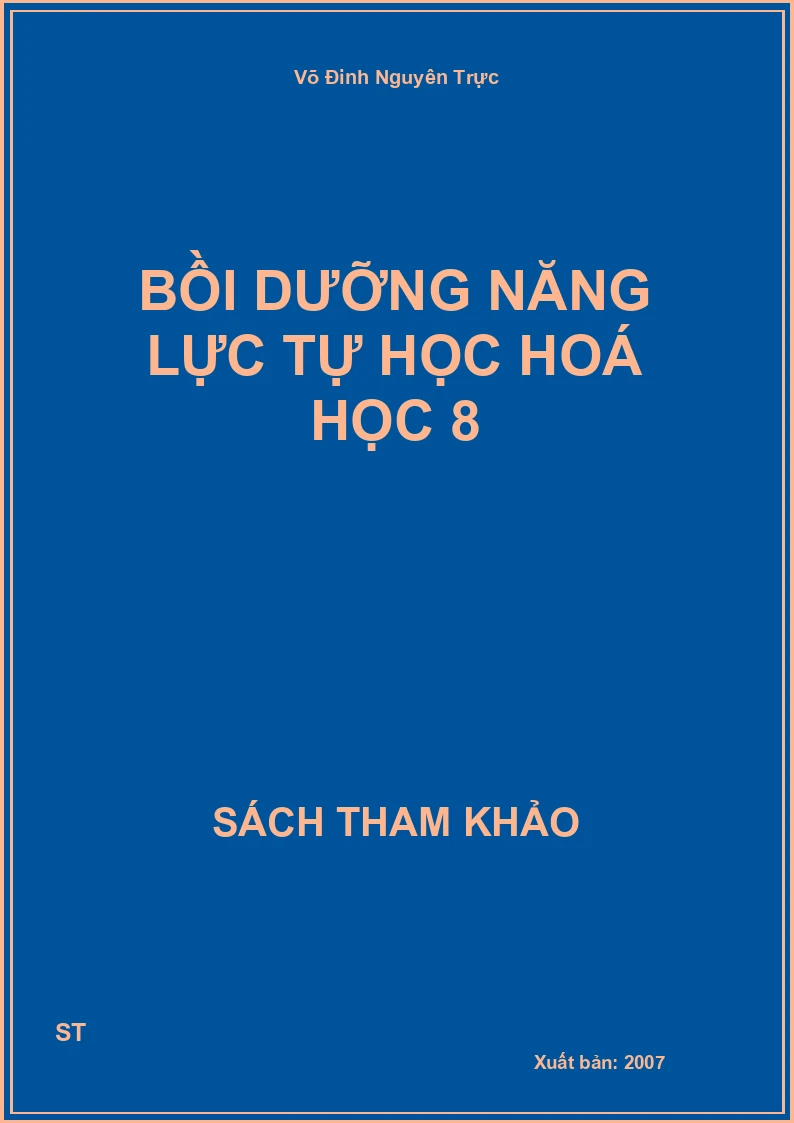 Bồi Dưỡng Năng Lực Tự Học Hoá Học 8